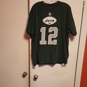 NFL Team Apparel New York Jets Joe Namath Green Short sleeve T-Shirt.